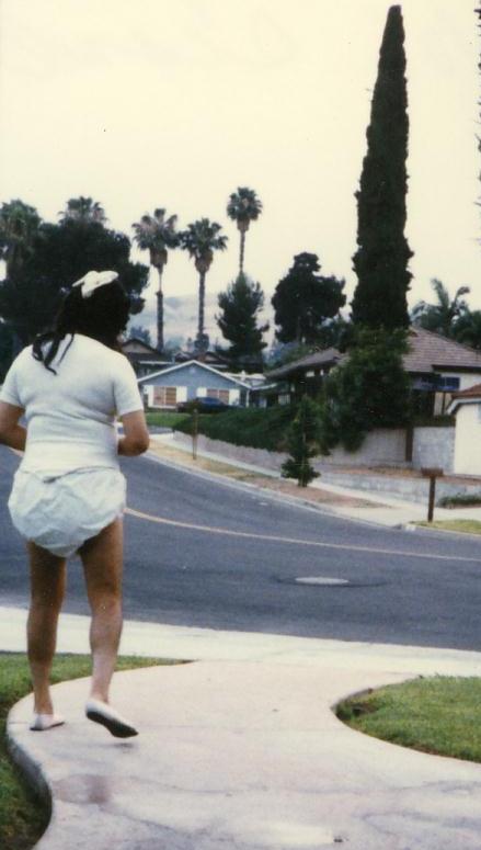 Happiness, is everyone in the neighborhood already understanding and adjusted to seeing you out well diapered.
When it's too hot outside to even wear shorts or a skirt over my diapers.  It's great to enjoy the freedom of being out in the neighborhood like this.  Don't you?
Keywords: public_cloth_outdoors_neighborhood_cloth_diapers_panties_plastic